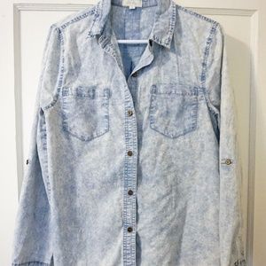 Acid Wash Denim Shirt